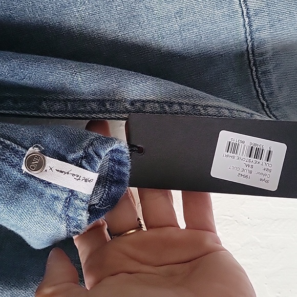 One teaspoon Free People Bell sleeve denim button down - Picture 5 of 9